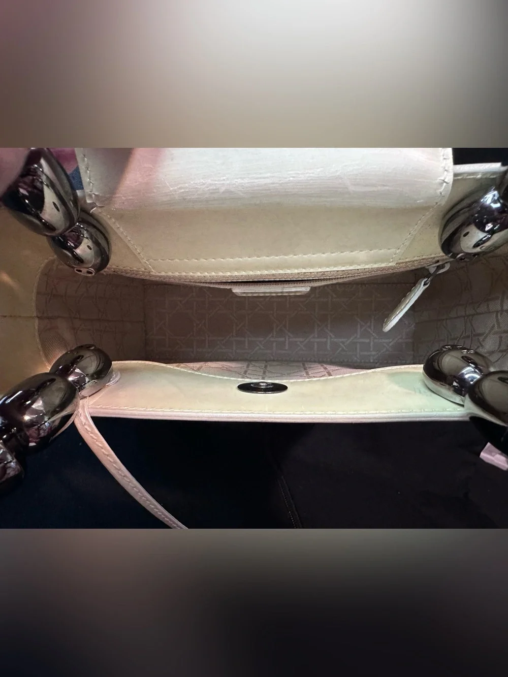 Christian Dior Maris Pearl Bag Patent leather Authentic